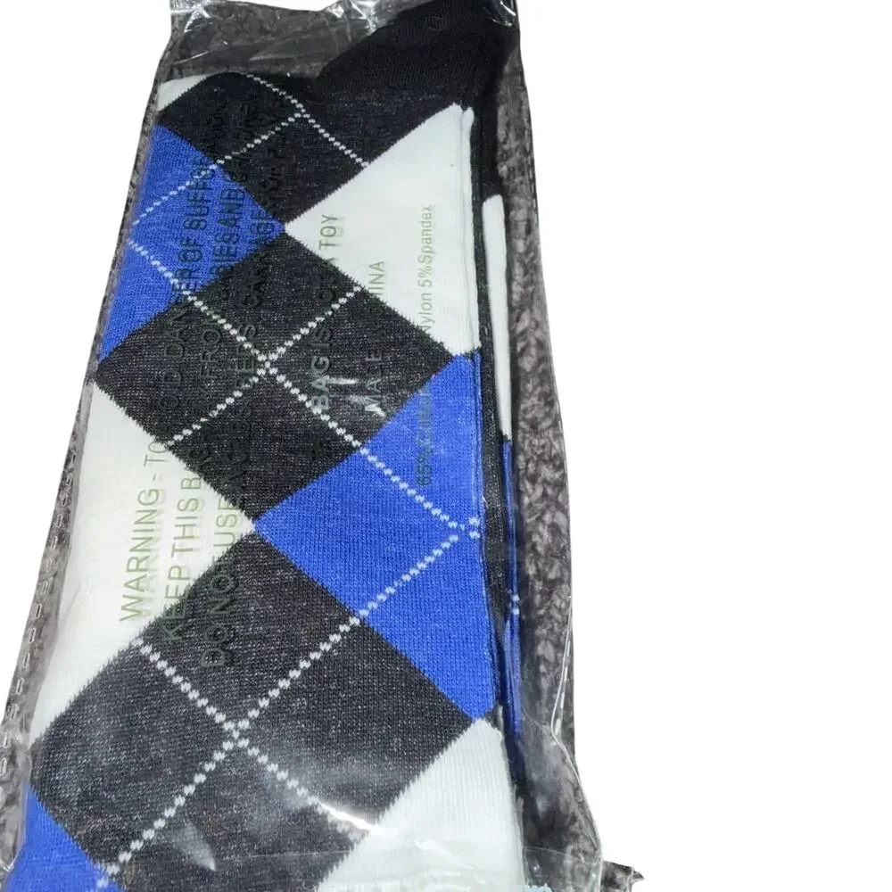 Golf Knickers Colorful Knee High Argyle Cotton Socks Men White Black Blue New